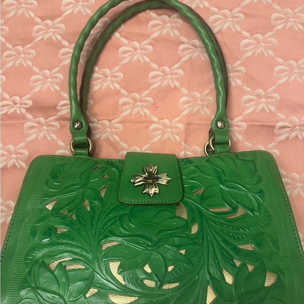 Green‎ Floral Shoulder Bag